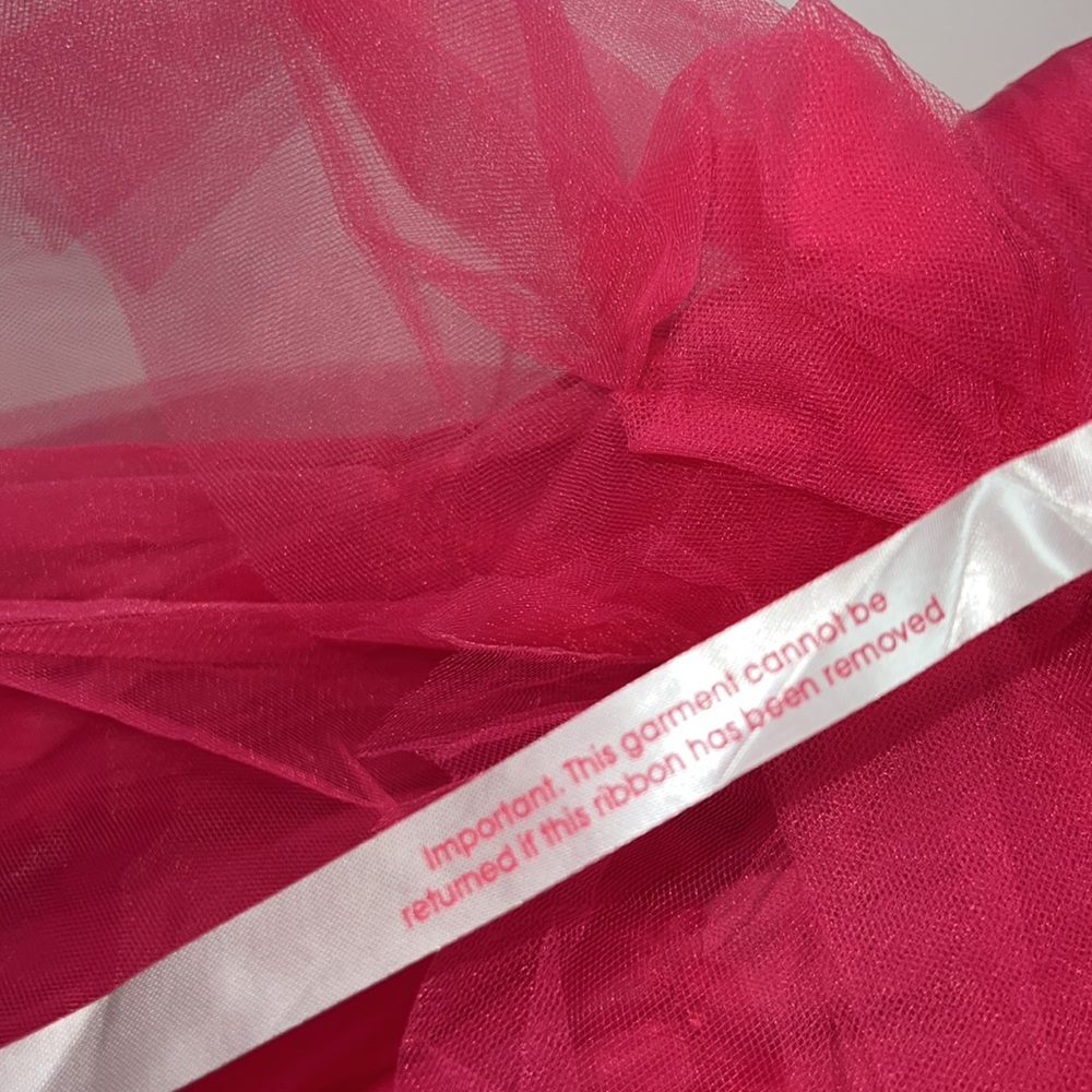 Missguided Pink Bandeau Ruffle Dress Tulle Size US 8 - Picture 11 of 15